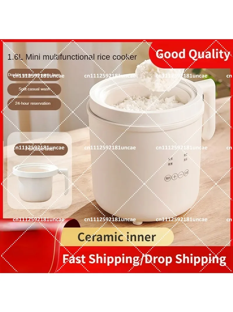 ミニ電気炊飯器、ノンスティックセラミック内鍋、タイミング機能付きスープ、デザート、煮込み料理用フードクッキングマシン