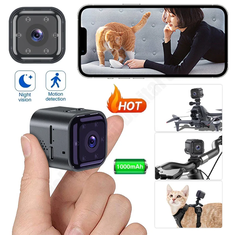 HD WiFi Mini Camera Remote View Sound Alarm Night Vision Ultra Long Standby Mobile Detection Security Camera For Cycling Outdoor