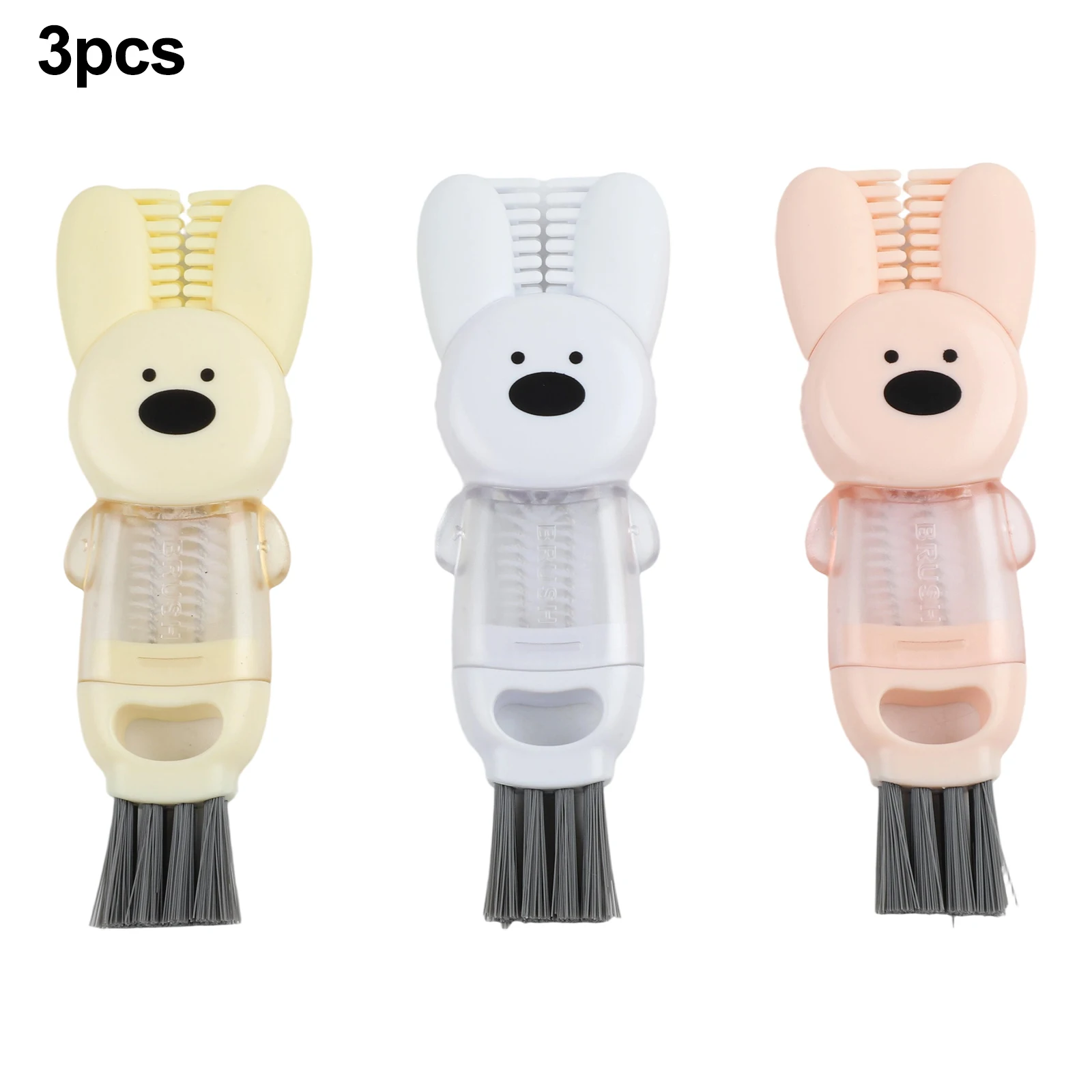 

Flexible 4 in 1 Cleaning Brush Set for Kitchen Includes Silicone and Bristle Brushes Ergonomic and Easy to Use 3 Pieces