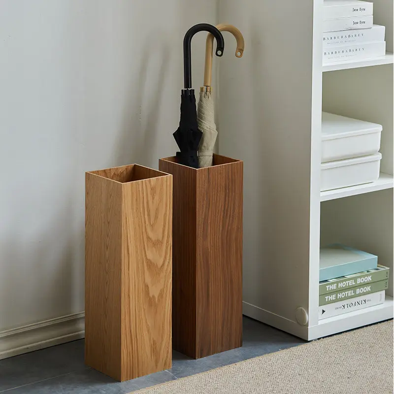 

Japanese Wooden Umbrella Stand Large Capacity Entryway Organizer for Hotel Commercial Rain Gear Home Umbrella Storage Rack