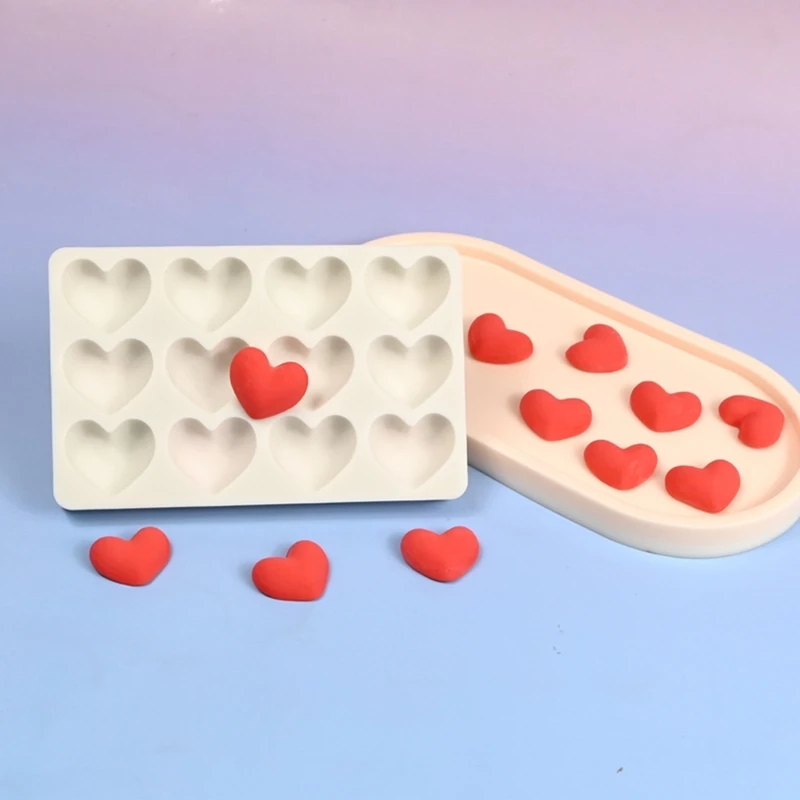 

Multi Cavity Chocolate Bakewares Cakes Candies Moulds Heart Silicone Molds for Baking and Crafting Kitchen Bakewares Y5GB