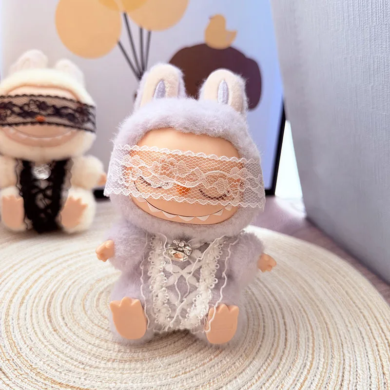 Labubu Doll Clothes Lace Fairy Two Piece Suit Labubu I II Idol Dolls Plush Doll'S Clothes Sitting Party Accessories