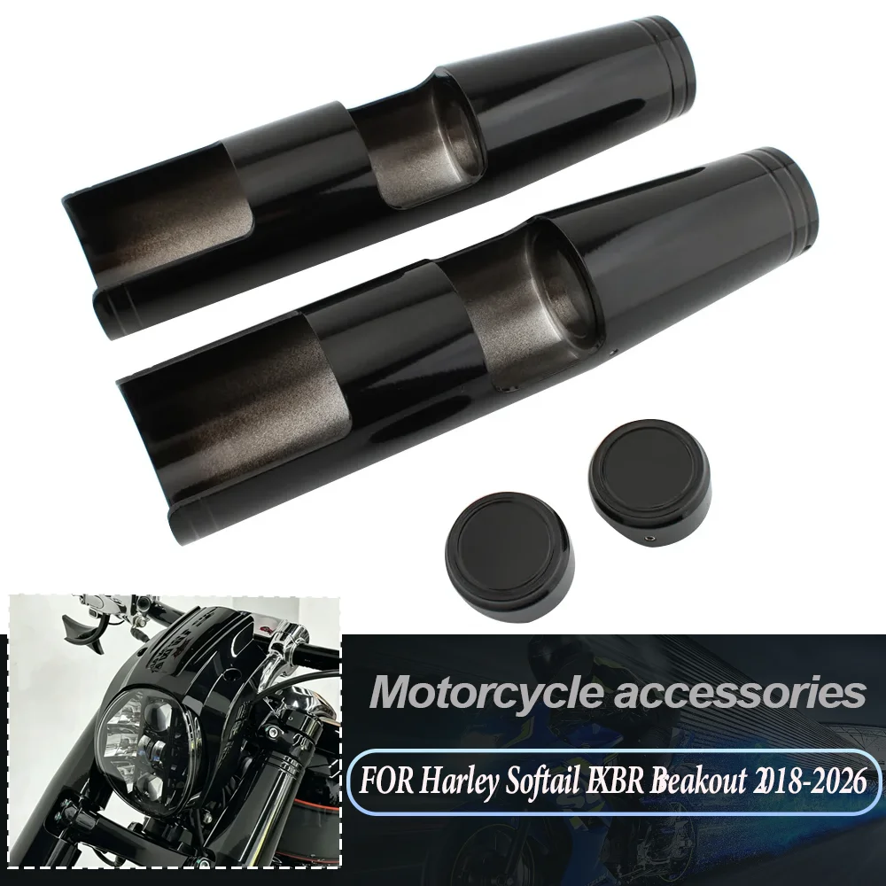 Motorcycle Accessories Aluminum Alloy Front Fork Tube Protector Sleeves FOR Harley Softail FXBR Breakout 2018-2024 2025 2026