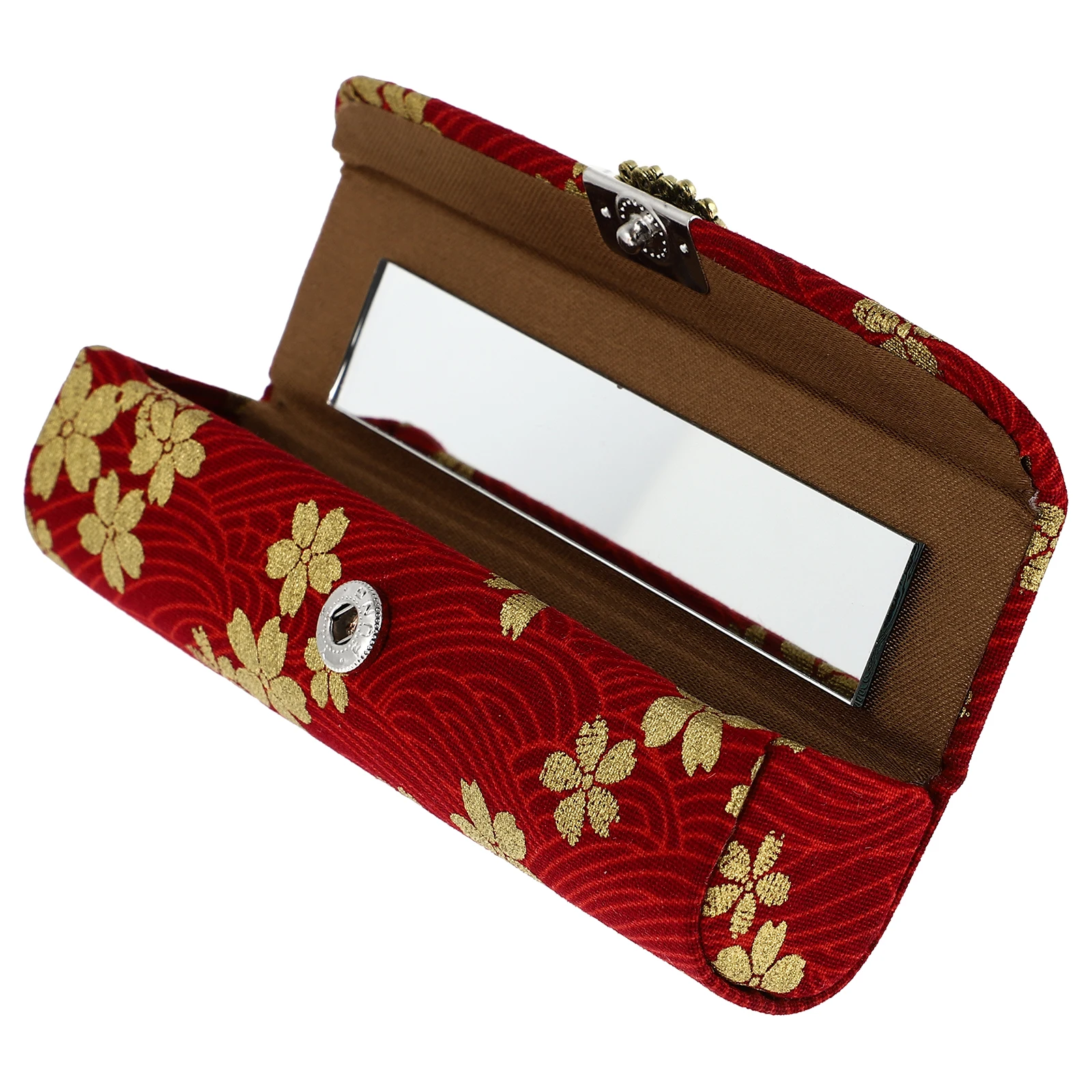

Portable Lipstick Mirror Organizer Travel Container Retro Storage Case Storage Makeup Retro Lip Gloss Box Case Brush