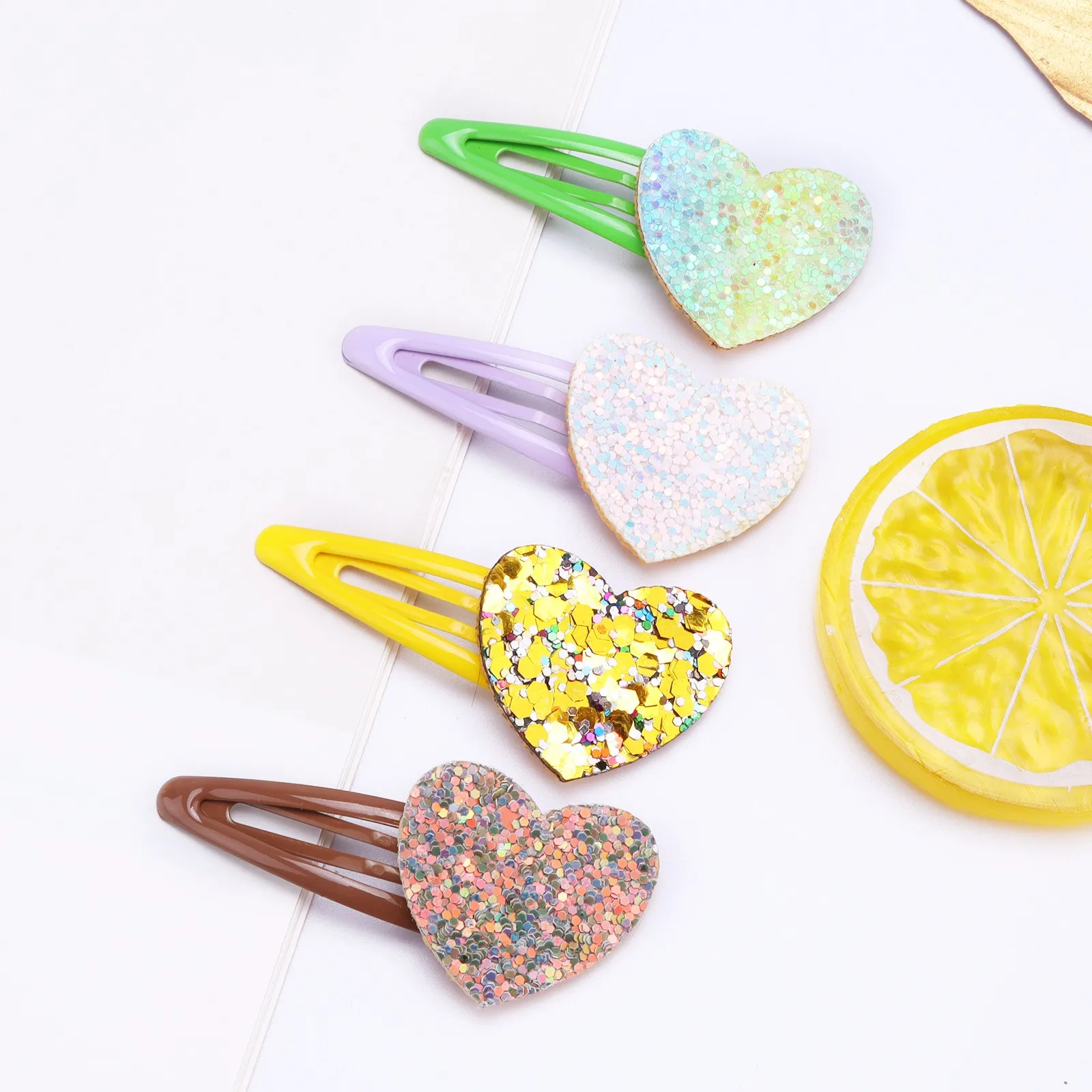 4/16/18pcs Sparkly Rainbow Star Hair Clips Girls Butterfly Hairpins Glitter Heart Shaped Hair Clips Children Kids Headwear