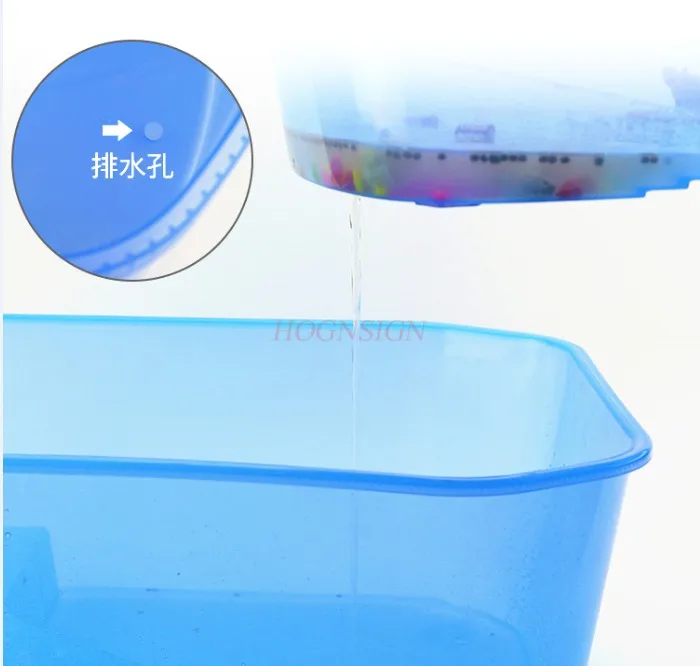 Carro armato per tartarughe in plastica con tavolo prendisole, carro armato per animali domestici, scatola per tartarughe brasiliana, gabbia per tartarughe e bacino per allevamento