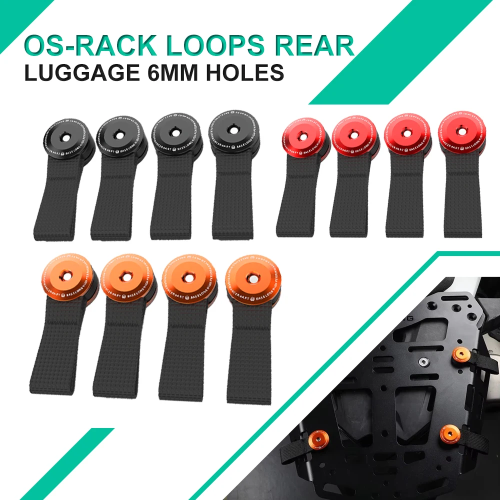 

Motorcycle Rear Luggage OS-Rack Loops 6mm Holes Accessories For Honda CRF125R CRF250R CRF450R CR125 CRFX250 crf 125 250 450