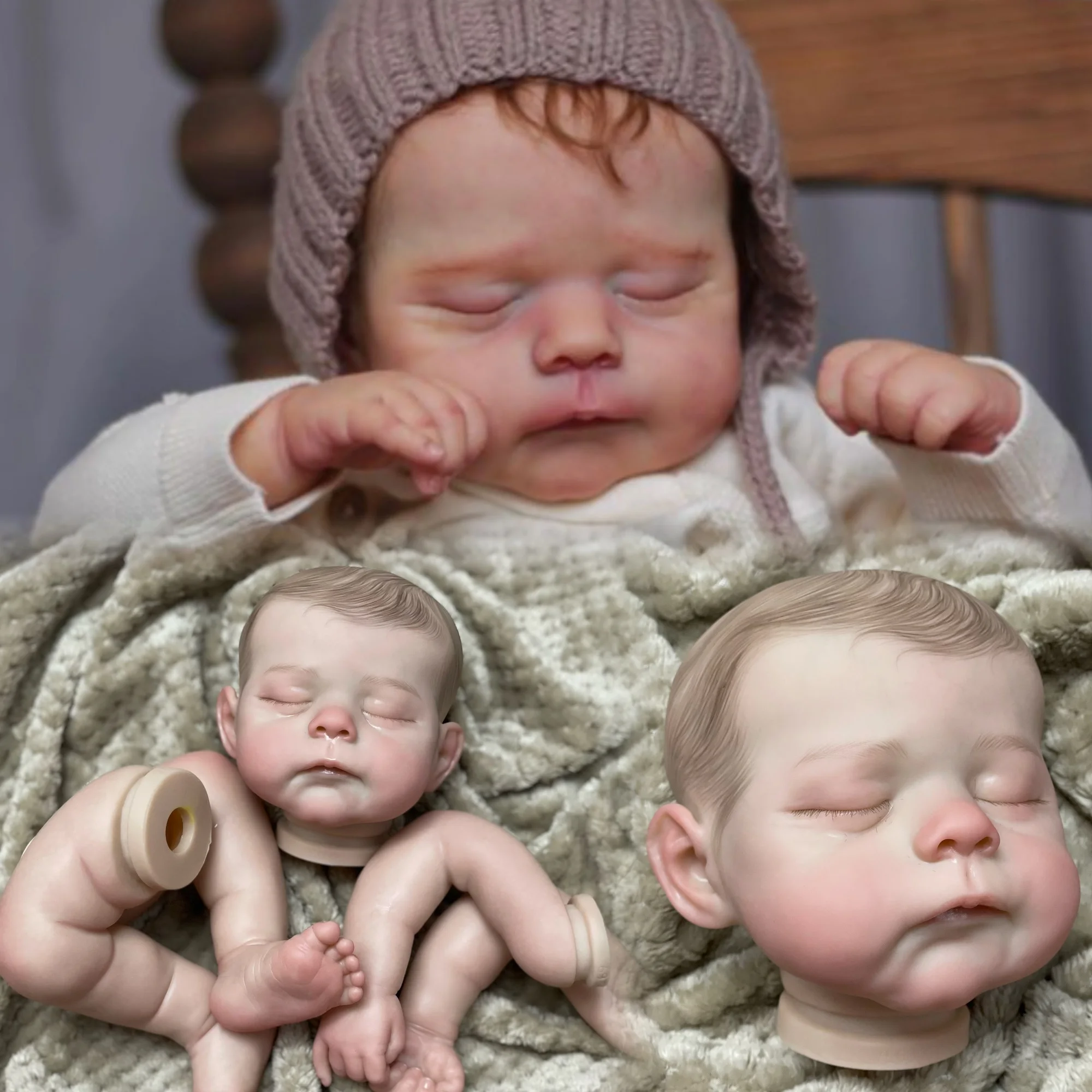 55CM Eric Reborn Doll Kits Painted/Unpainted Realistic DIY Blank Vinyl Newborn Baby Doll Parts Bebe Reborn Kits Sin Pintar