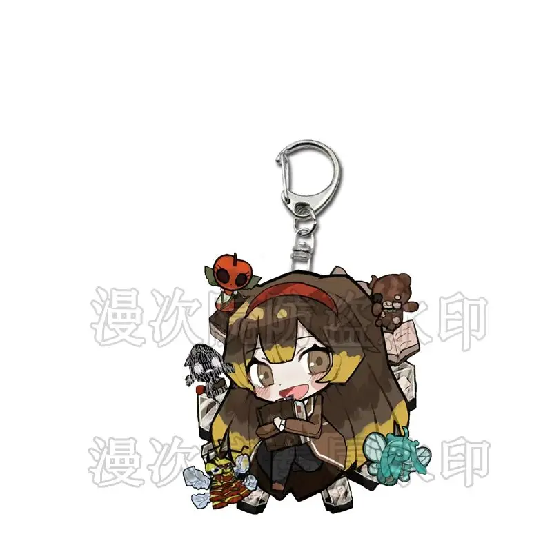 Lobotomy Corporation Anime KeyChain Monster Management Simulation Men Key Chain for Women Figure Acrylic Keyring Pendant Gifts