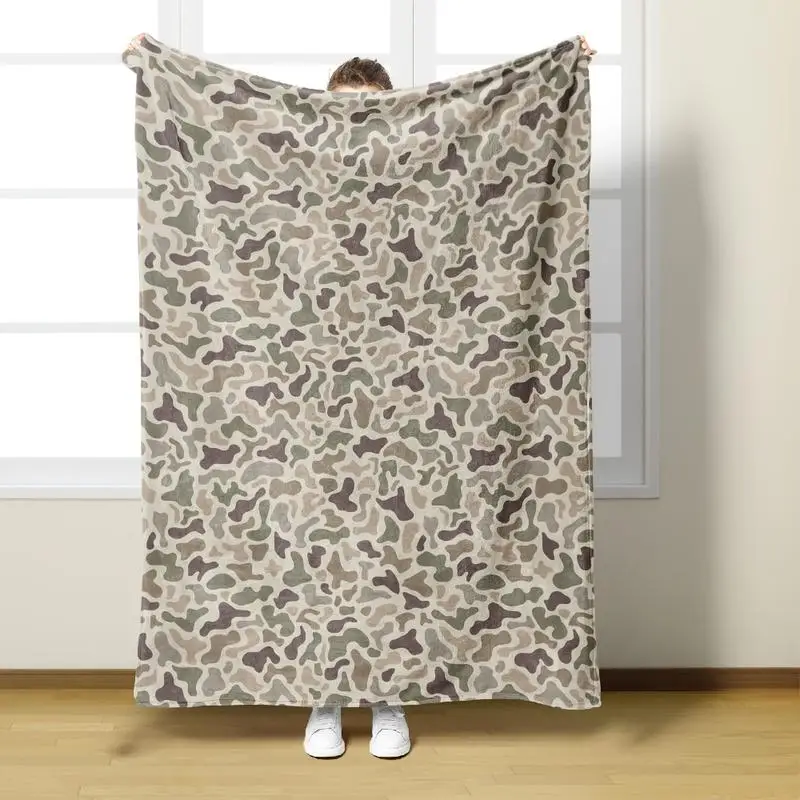 

Camouflage Series 3D Digital Print Flannel Blanket Soft Throw for Bed Sofa Camping Travel All-Season Comfor Custom blankets