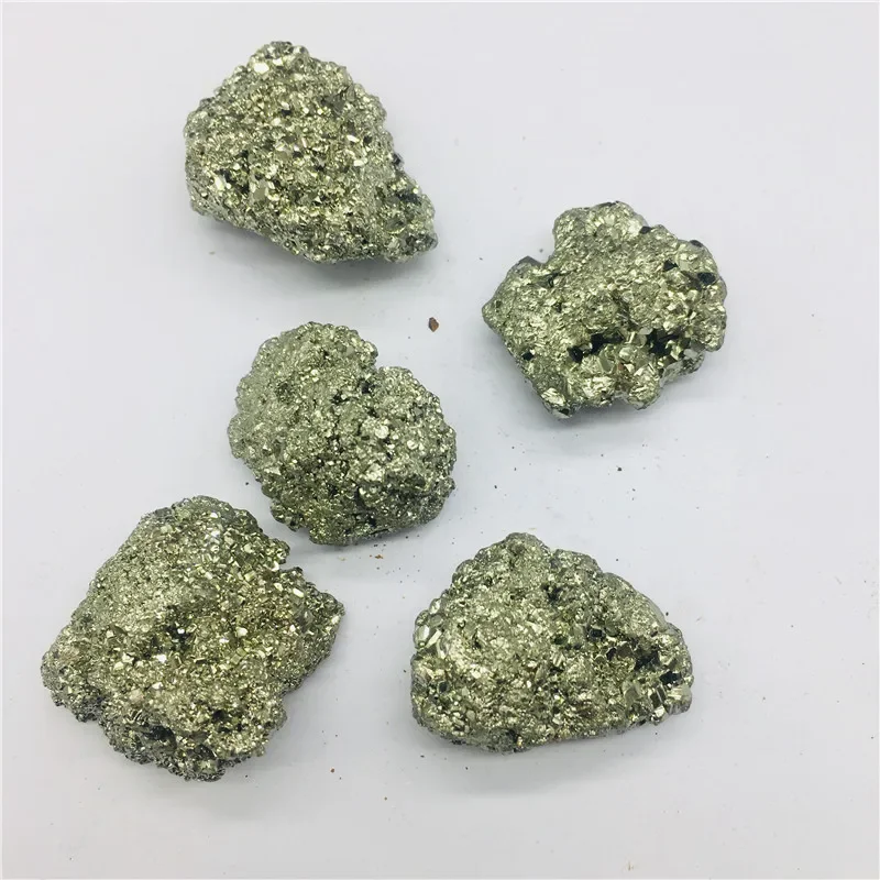 1000g Natural brass ore is arranged with mineral crystal eutectic pyrite protostone specimen