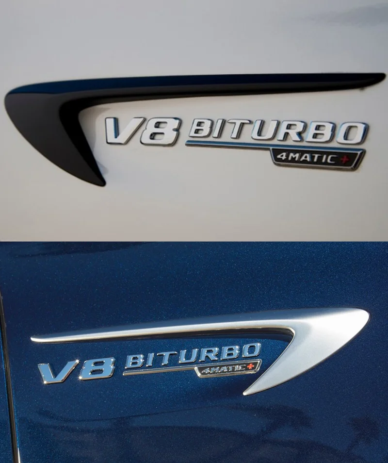 Auto Kotflügel Emblem Abzeichen V8 BITURBO 4 MATIC + Für Mazda CX5 Golf 7 Zubehör Chevrolet Cruze BMW X5 E70 FJ Cruiser Ford Mondeo MK – Detail 4