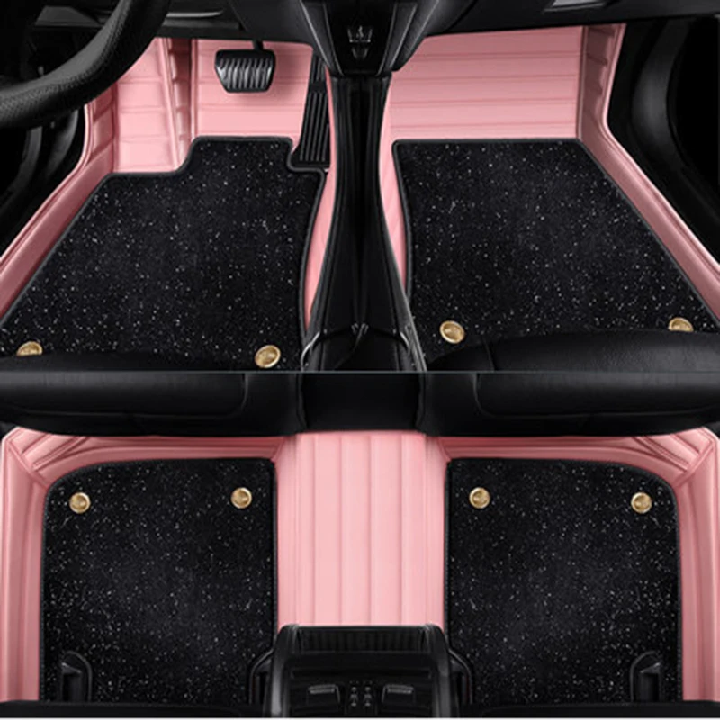 double layer Custom Car Floor Mats For Lynk & Co 01 02 03 05 06 09  Auto Carpets Foot Coche Accessories leather floor liners