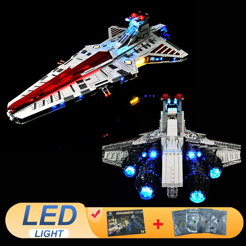 Kit de luz LED para LEGO 75367 Venator Class Republic Attack Cruiser Presente de Natal (não inclui modelo de conjuntos de tijolos de bloco de construção)