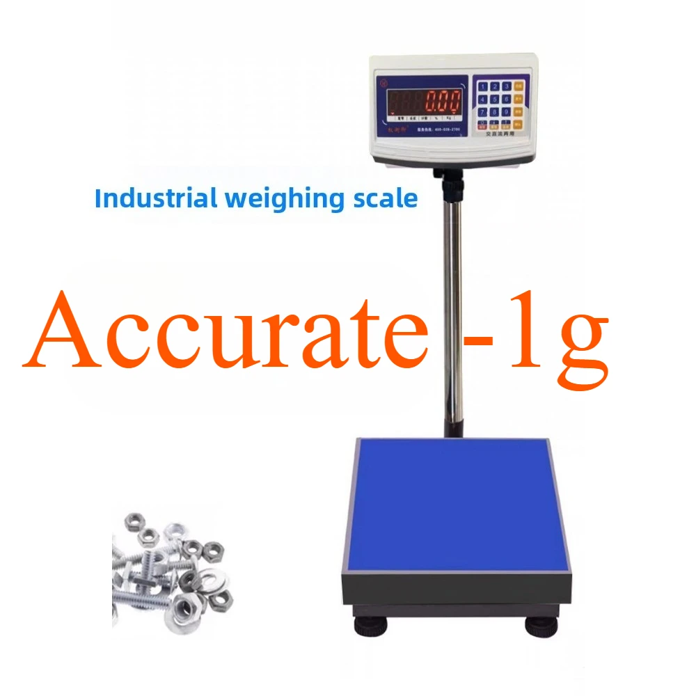 Precision Bench Scale 100kg 1g Accuracy Industrial Weighing Scale Electronic Floor Scale English Panel