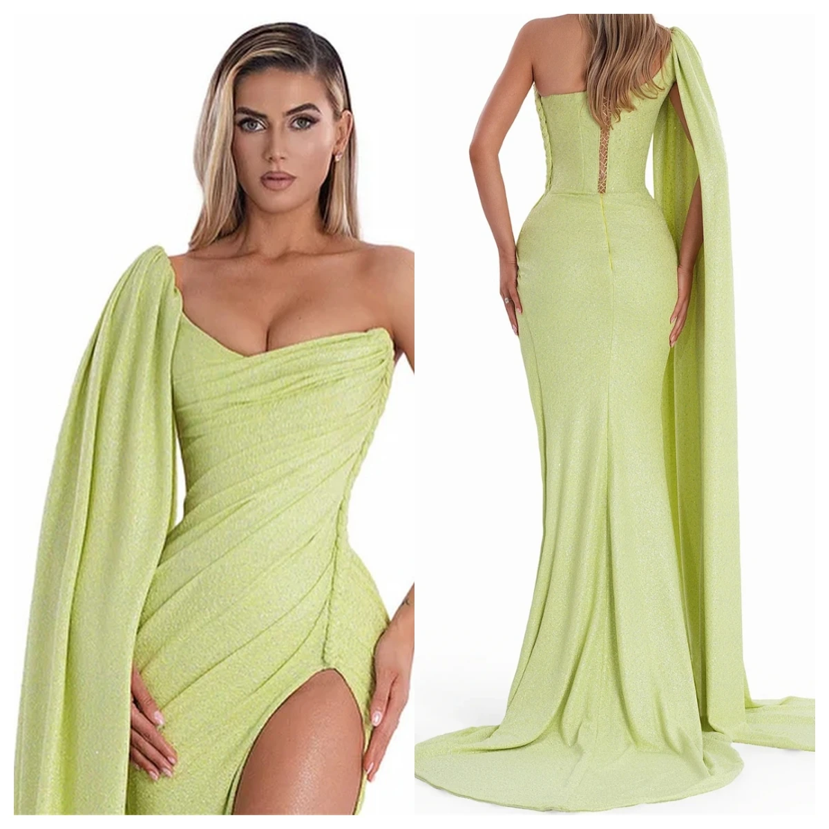 robe-de-soiree-sirene-en-jersey-vert-temperament-personnalise-asymetrique-epaule-denudee-manches-longues-robe-de-soiree-a-lacets-dans-le-dos