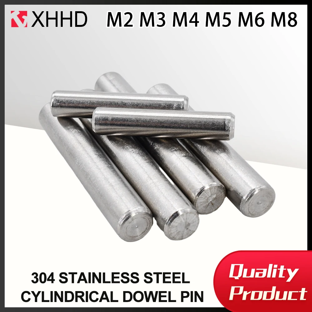 M2 M3 M4 M5 M6 M8 Cylindrical Lock Pins Fixing 304 Stainless Steel Cylindrical Dowel Pin Parallel Locating Fixed Shaft Solid Rod