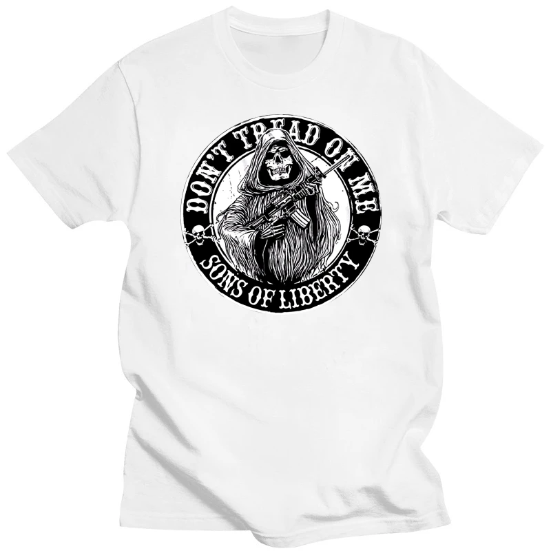 T Shirts Sons Of Libery DonT Tread On Me Reaper Ar 15 Men T-Shirt Men Graphic O-Neck Short-Sleeve T Shirts