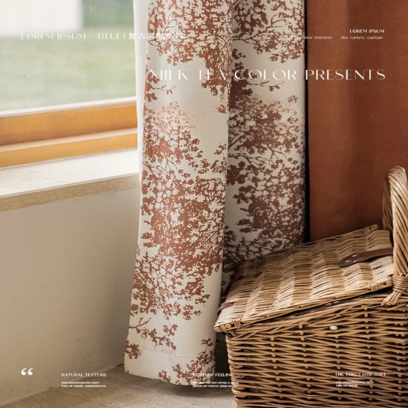 

Chenille Curtains Luxury Curtains for Living Dining Room Bedroom Balcony Hotel Home Textile Homestay Curtains Customize