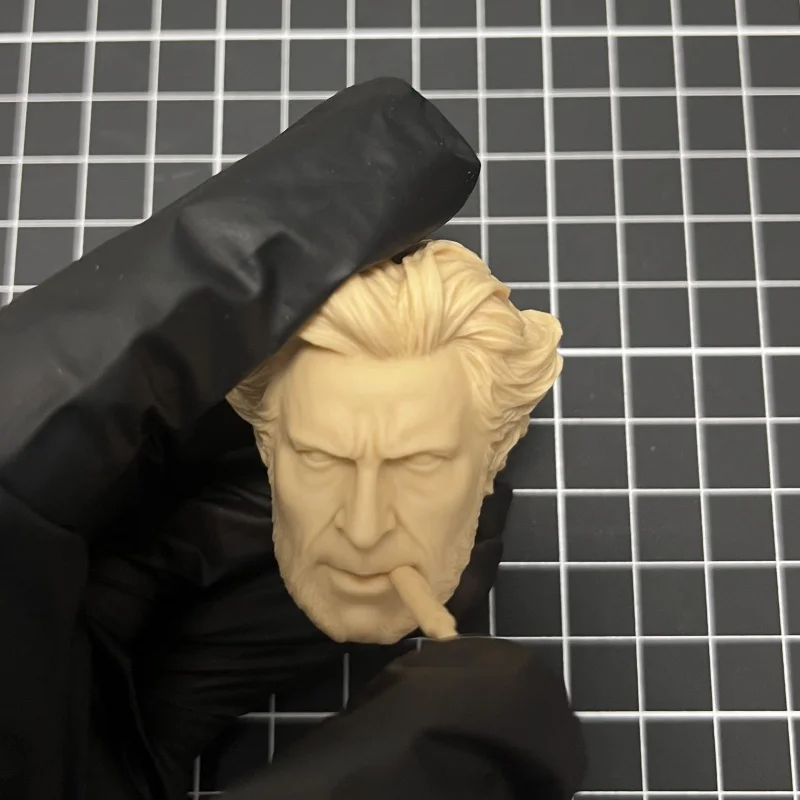 

Набор неокрашенных скульптур головы Росомахи в масштабе 1/6 — версия X-Men Hugh Jackman с бесплатным аксессуаром для сигар для индивидуальной модели