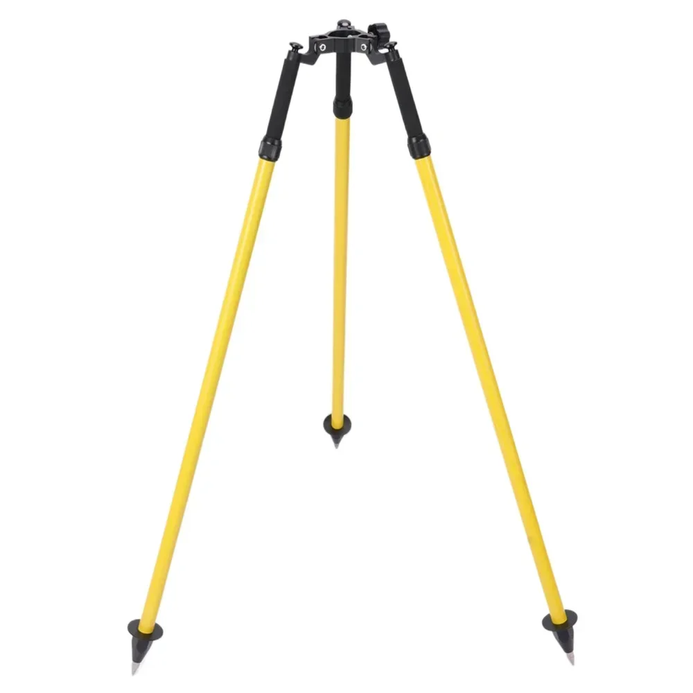 Yellow DZ33A Prism Pole Tripod for Land Surveying Equipment Thumb Release Stable and Durable Design