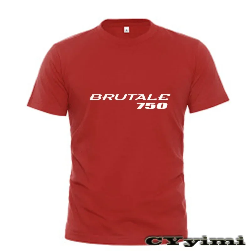 For MV AGUSTA BRUTALE 750 BRUTALE750  T Shirt Men New LOGO T-shirt 100% Cotton Summer Short Sleeve Round Neck Tees Male