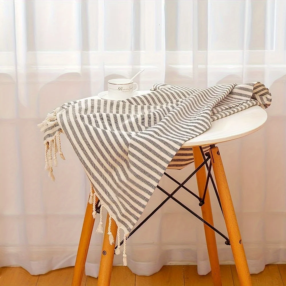 

1pc Turkish Cotton Beach Towel, Striped Pattern, Super Absorbent & Quick-drying, Lightweight & Soft, Ideal for Beach Swimming Ou