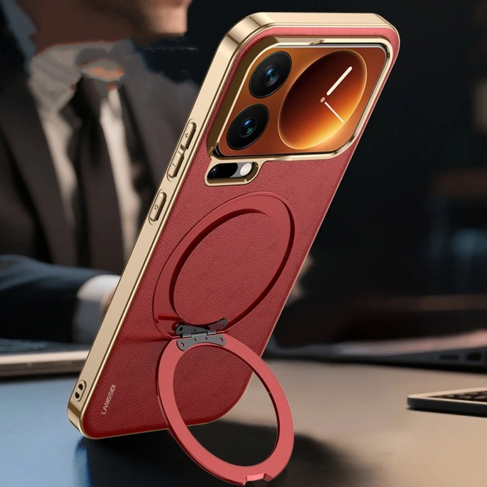 

Premium Nappa Leather Magnetic Case For Xiaomi 17 Pro Max 17 Business Cover