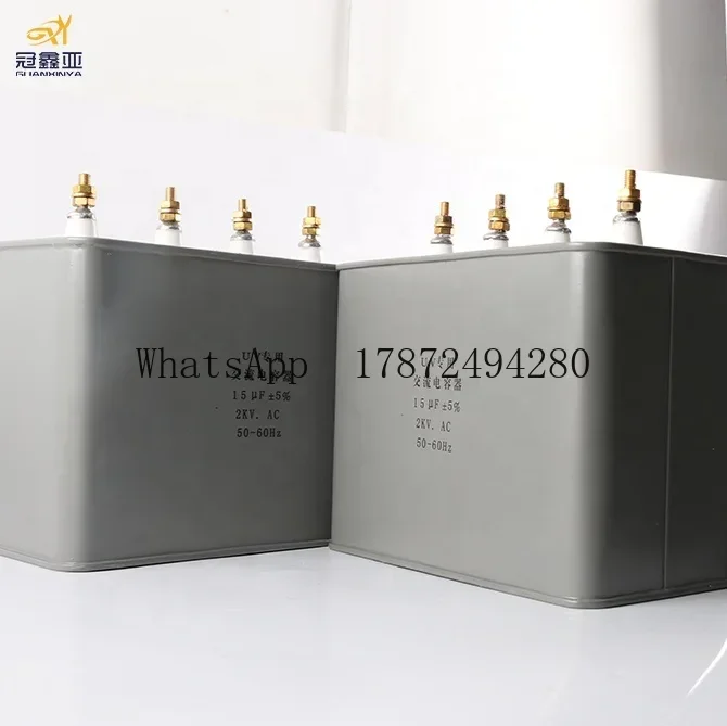 2000v square oil capacitor 15UF for uv lamp transformer