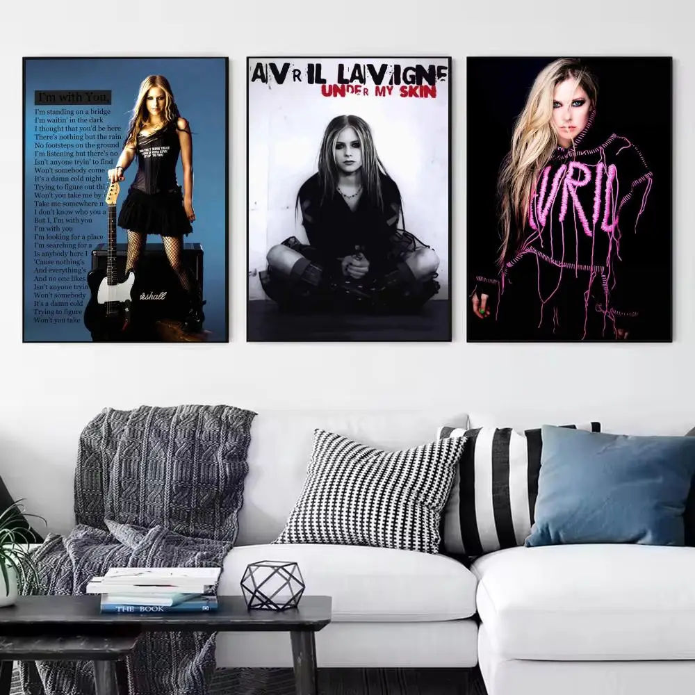 Popular Artists A-Avril Lavigne Poster Modern Minimalist Wall Art Prints Poster Home Decor Interior Bedroom Living Room