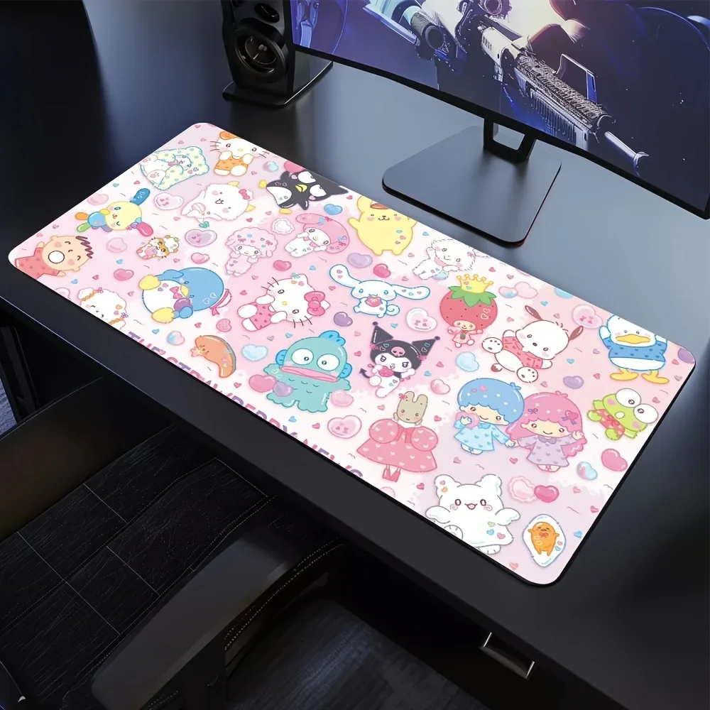 

Коврик для мыши Kuromi — милый пастельный дизайн с мой мелодой и для Kuromi, нескользящая резиновая основа, доступны различные размеры (300×6