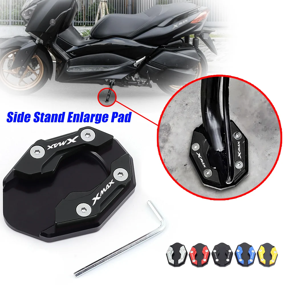 Side Stand Extension Plate For YAMAHA XMAX 300 X MAX 300 XMAX300 Accessories Motorcycle Kickstand Support Cover Enlarge Pad