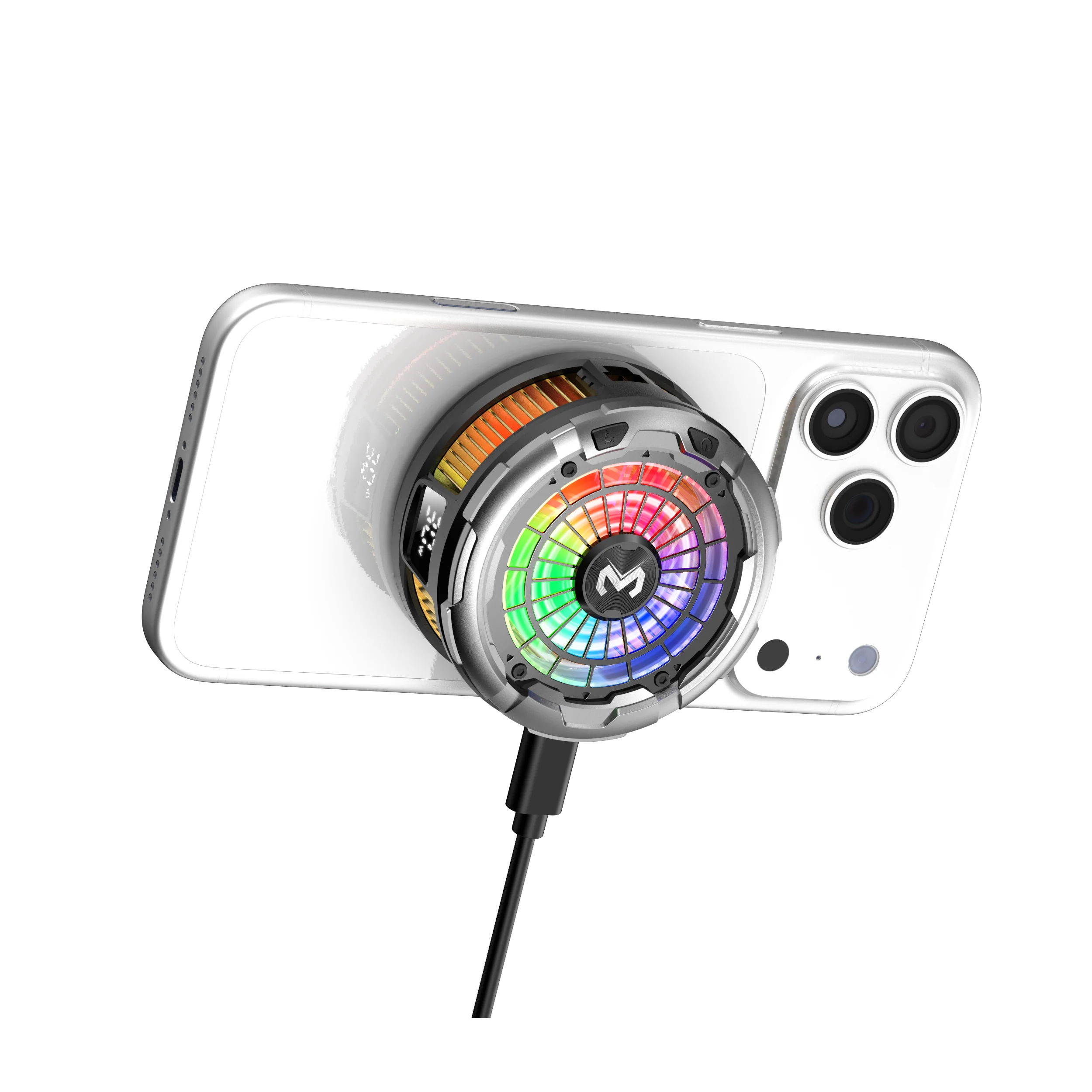 MEMO CX26 Magnetic / Clip AI Semiconductor Freeze Refrigeration Phone Cooler 12V/2.5A Digital Display Fast Cooling Fan Radiator