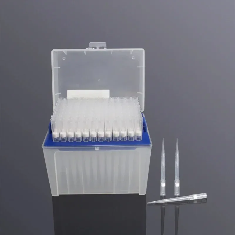 96Pcs Scientific Research Professional Micropipette Tip 1000ul Long Box Filter Tip Laboratory Equipment Low Adsorption 102.1mm