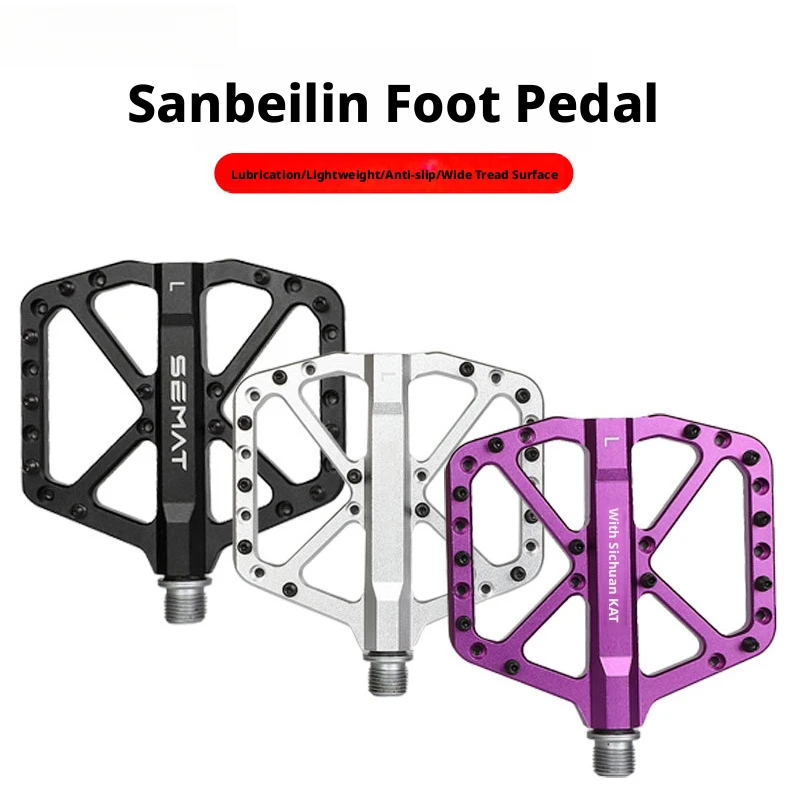 

SEMAT CNC 3 Bearing Bicycle Pedals MTB Anti-Slip Bike Pedals Aluminum Alloy Downhill Cycling Parts