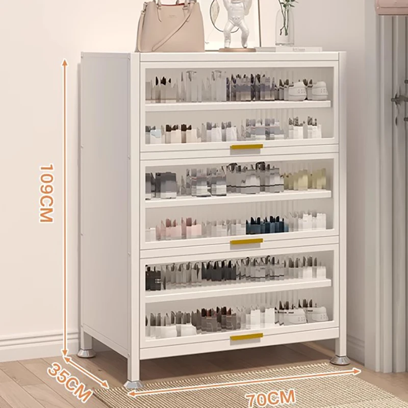 Cheap Metallic Shoe Cabinet Small Organizer Furniture Open Shoe Cabinet Storage Hidden Slim Zapatero Mueble Storage Furniture