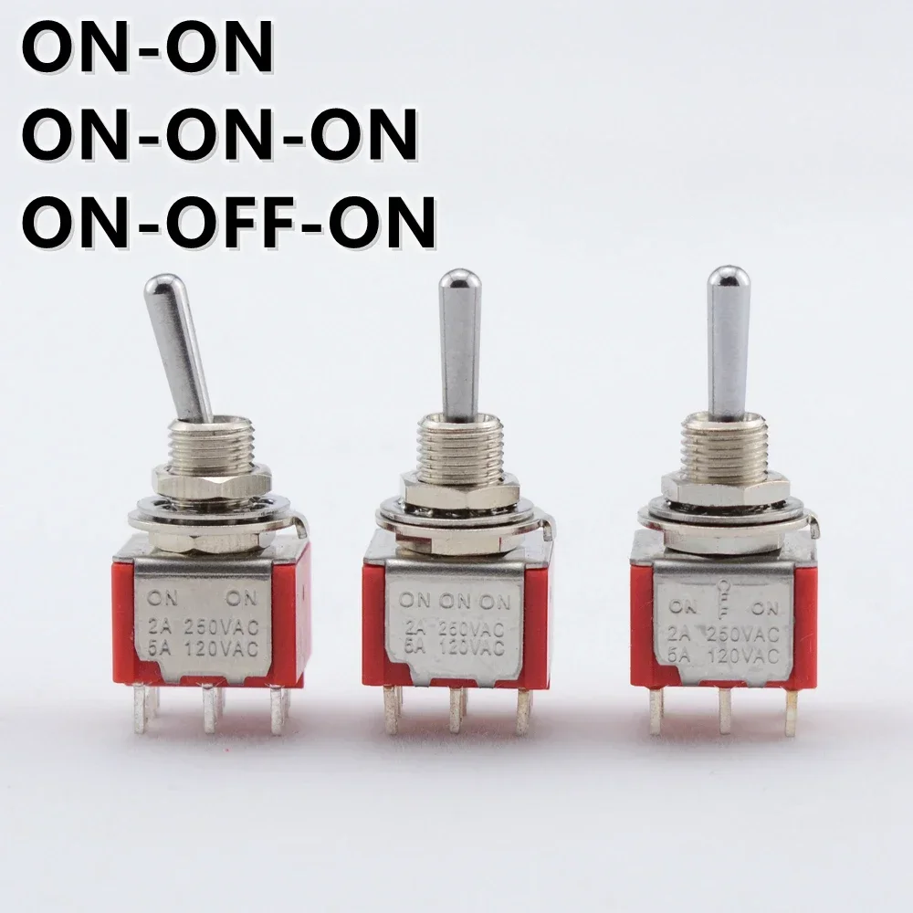 

1 шт. мини-тумблер ON-ON/ON-OFF-ON/ON-ON DPDT для электрогитары или бас-гитары CN (Origin)