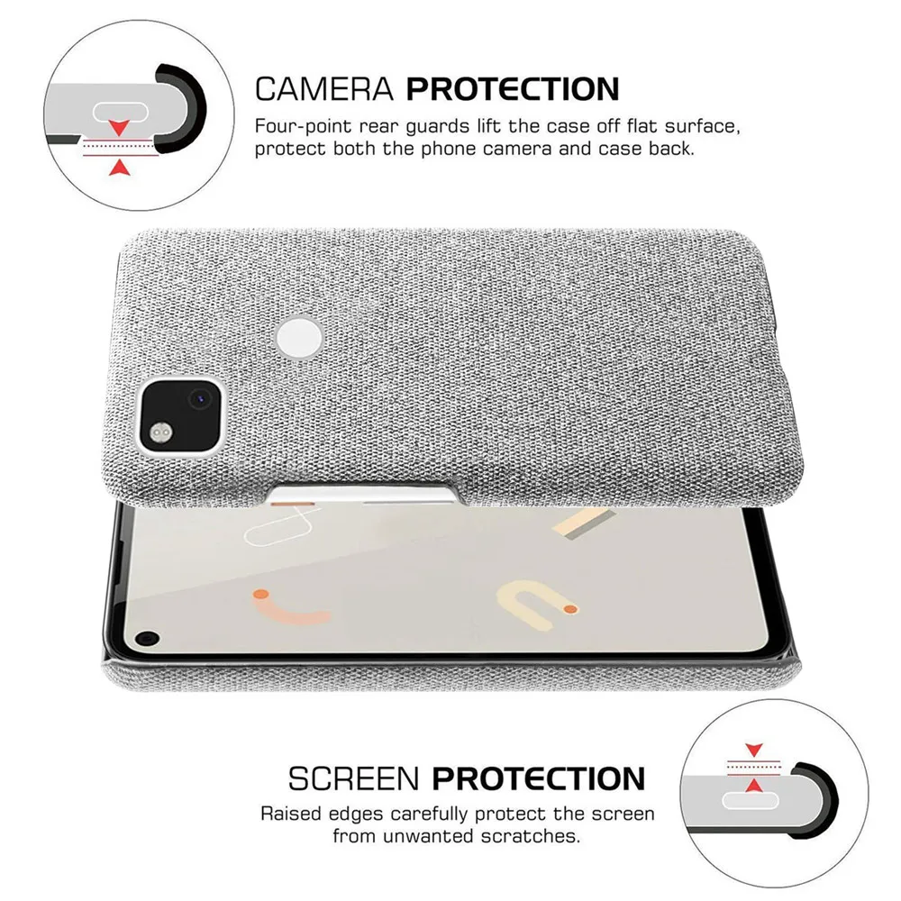 For Google Pixel  5 5A 7 6 Pro  Premium Fabric and Anti-Slip Grip Case for Google Pixel  7 pro 6 Cover Funda