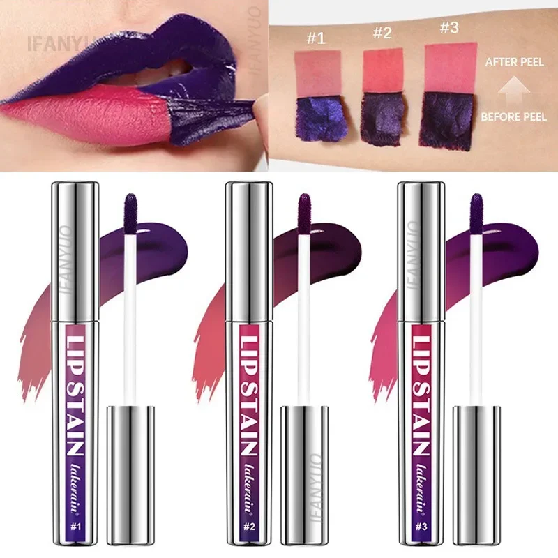 Peel Off Lip Gloss Rossetto liquido opaco idratante Non sbavature Matita labbra impermeabile Tazza antiaderente Macchia labbra Cosmetico da donna