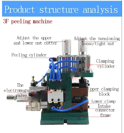 1PC Pneumatic Stripping Machine Vertical Power Supply Sheath Line Easy To Use And Efficient Peeling And Peeling Machine