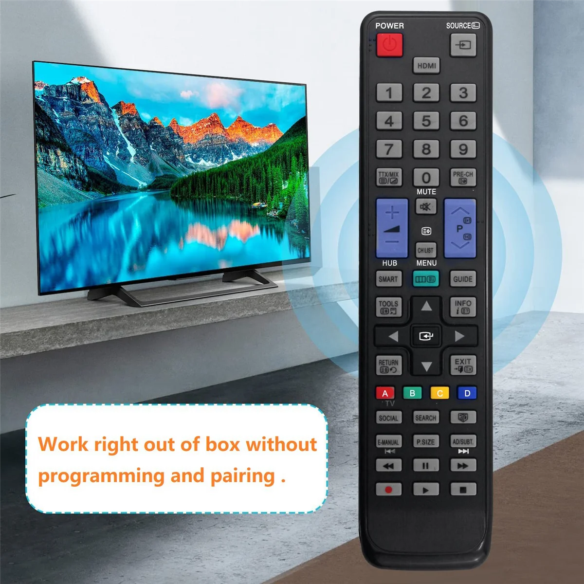 OIIRGO-Replace AA59-00507A Pilot do telewizora Samsung Smart LED Television
