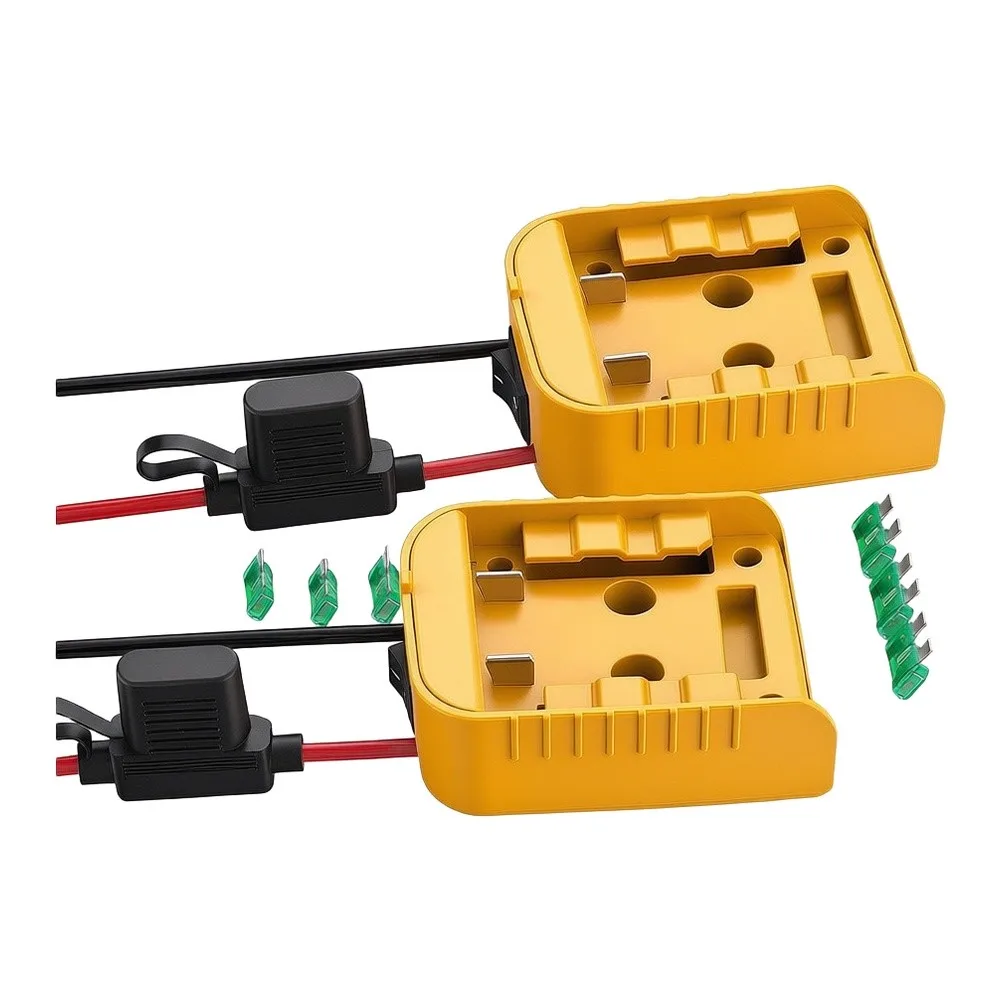 2Pcs Power-Wheel Adapter For 20V Battery Converter Kit Battery Adapter With Wire Terminals 12 AWG Wire For DIY RC Car Toys