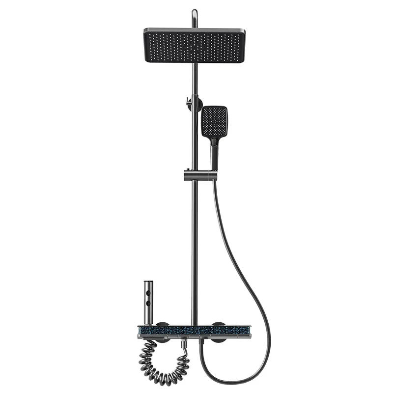 

Ambient light constant temperature digital display piano shower set, bathroom shower faucet