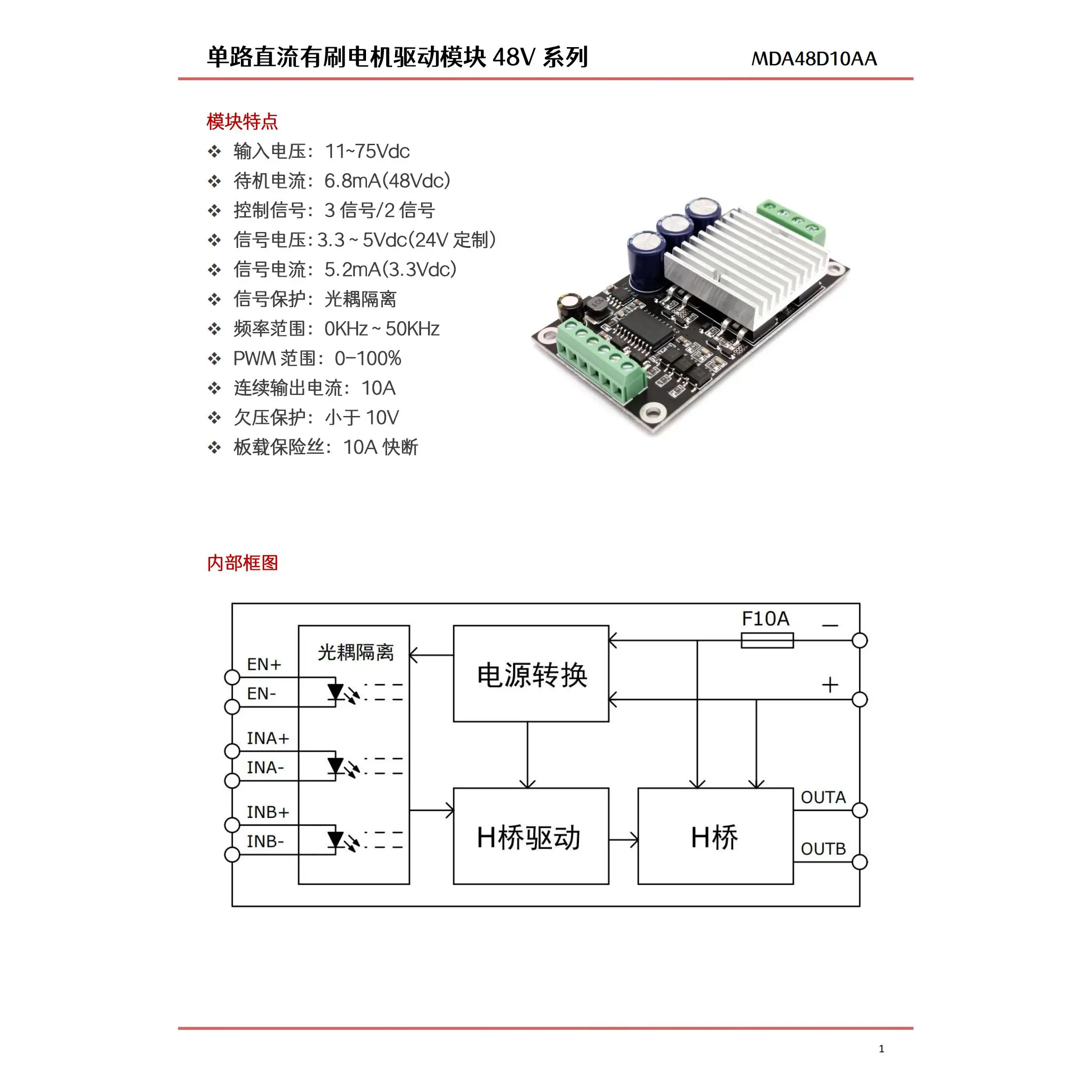 12V24V36V48V DC Motor Driver Module MOS Tube H-Bridge 100% PWM Control High-Low Level Control
