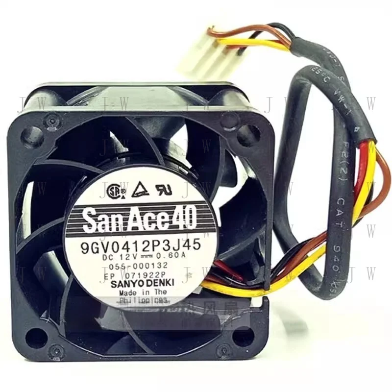 DDW FOR  Sanyo 9GV0412P3J22 4028 DC12V 0.60A 4CM 4-Pin PWM Cooling Fan