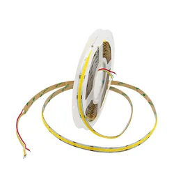 High Quality Dimmable Ra90 Can Be Cut 608leds 12V 24V Flexible Cob Led Strip No Flicker Self-adhesive Led Strip Light