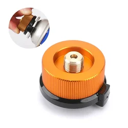 Outdoor Camping Gas Stove Converter Gas Burner Link Head Aluminium Gas Tank Adapter Outdoor Camping Stove Propane Fill Adapter