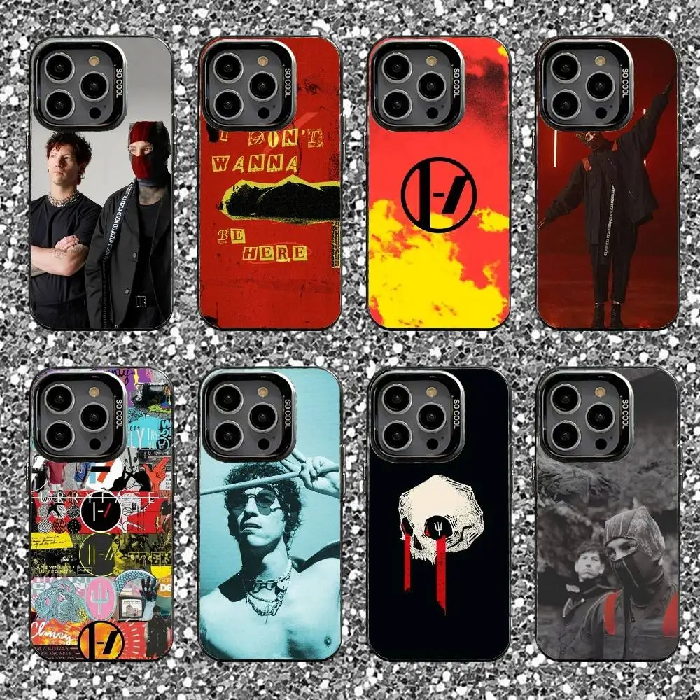 

T-Twenty O-One P-Pilots Phone Case For iPhone 16,15,14,13,12,11,Pro,XS,Max,Plus,Mini,SE Black Candy Matte Shockproof Cover