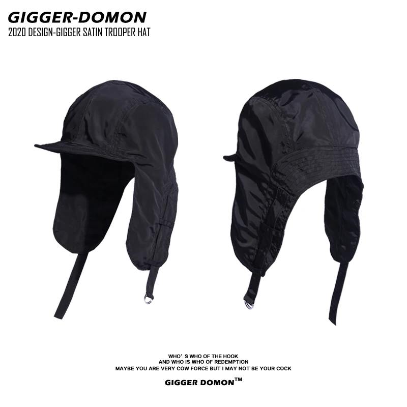 South korea Trooper Hat Pilot Hat Personali Lei Feng Hat Men and Women Riding Earmuff Witch Hat Short Brim Hat