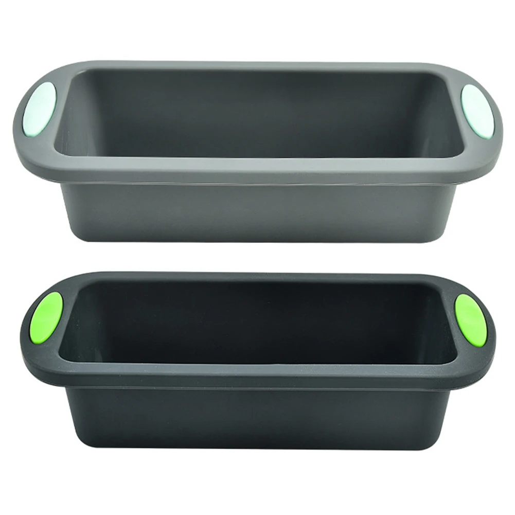 ABZT Silicone Loaf Pan for Baking Bread, Meatloaf, Cake, Non-Stick Reusable Rectangle Molds with Easy Grab Handles